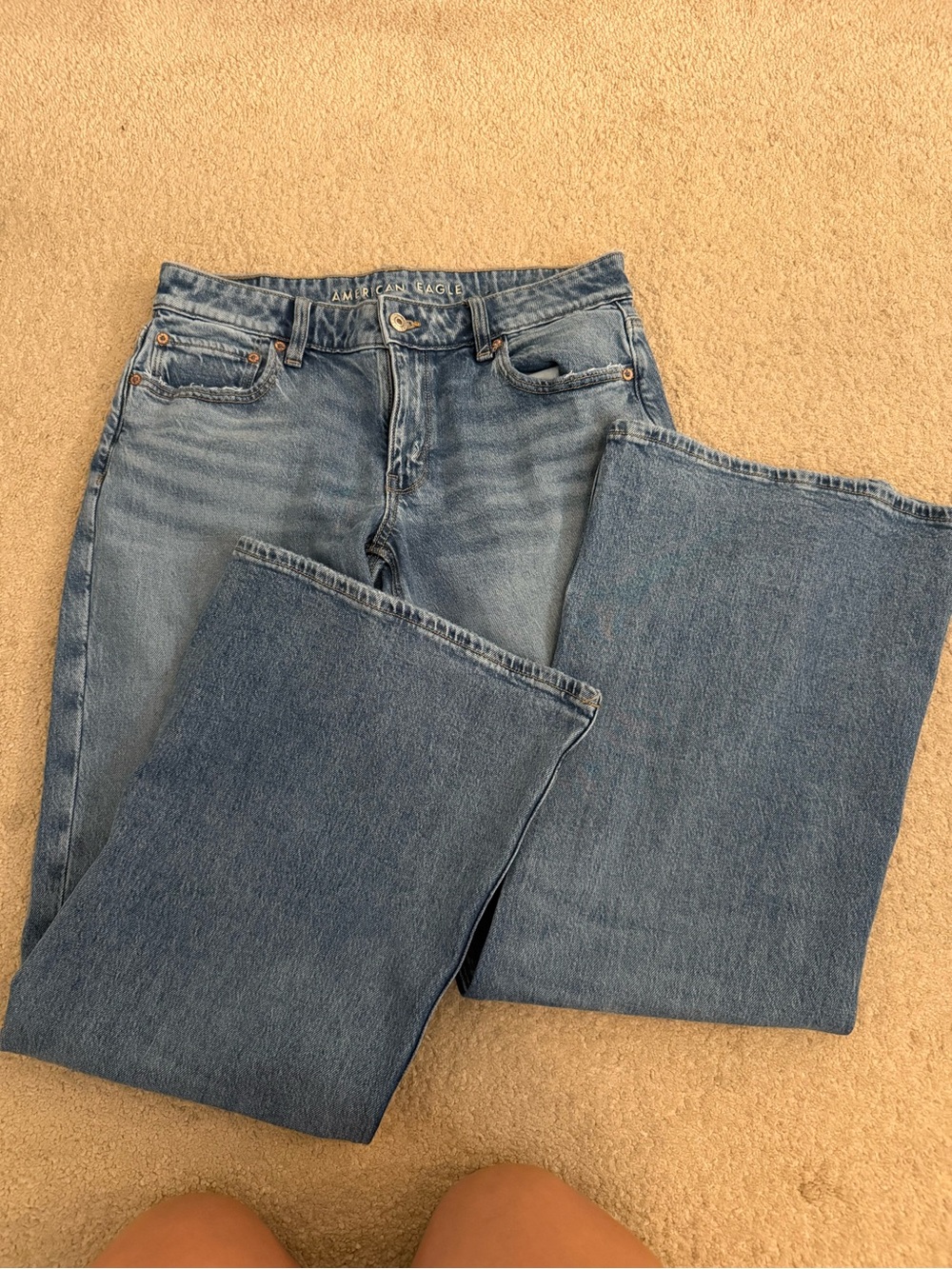 AE-Light Blue Women's Flared Jeans - Picture 3 of 5